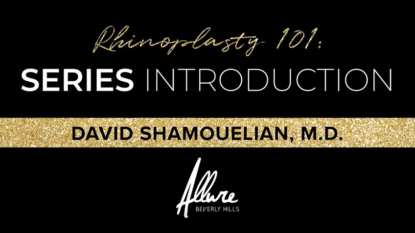 Rhinoplasty 101: Series Introduction by Dr. David Shamouelian - Allure of Beverly Hills