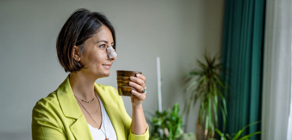 woman-standing-by-a-window-holding-a-mug